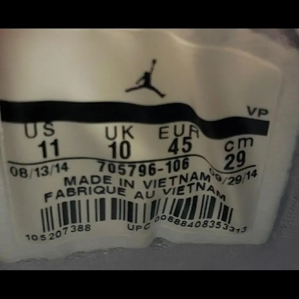 Mens Nike Jordan Air Incline White Basketball Sneakers Shoes 705796-106 Size 11
